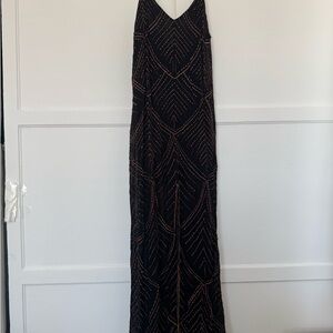 Black and Gold Maxi Dress